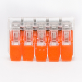 Szybkozłączka 5x0,2-4mm2 transparentna